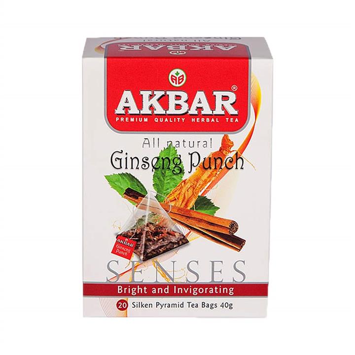 دمنوش اکبر طعم Ginseng Punch بسته 20 عددی